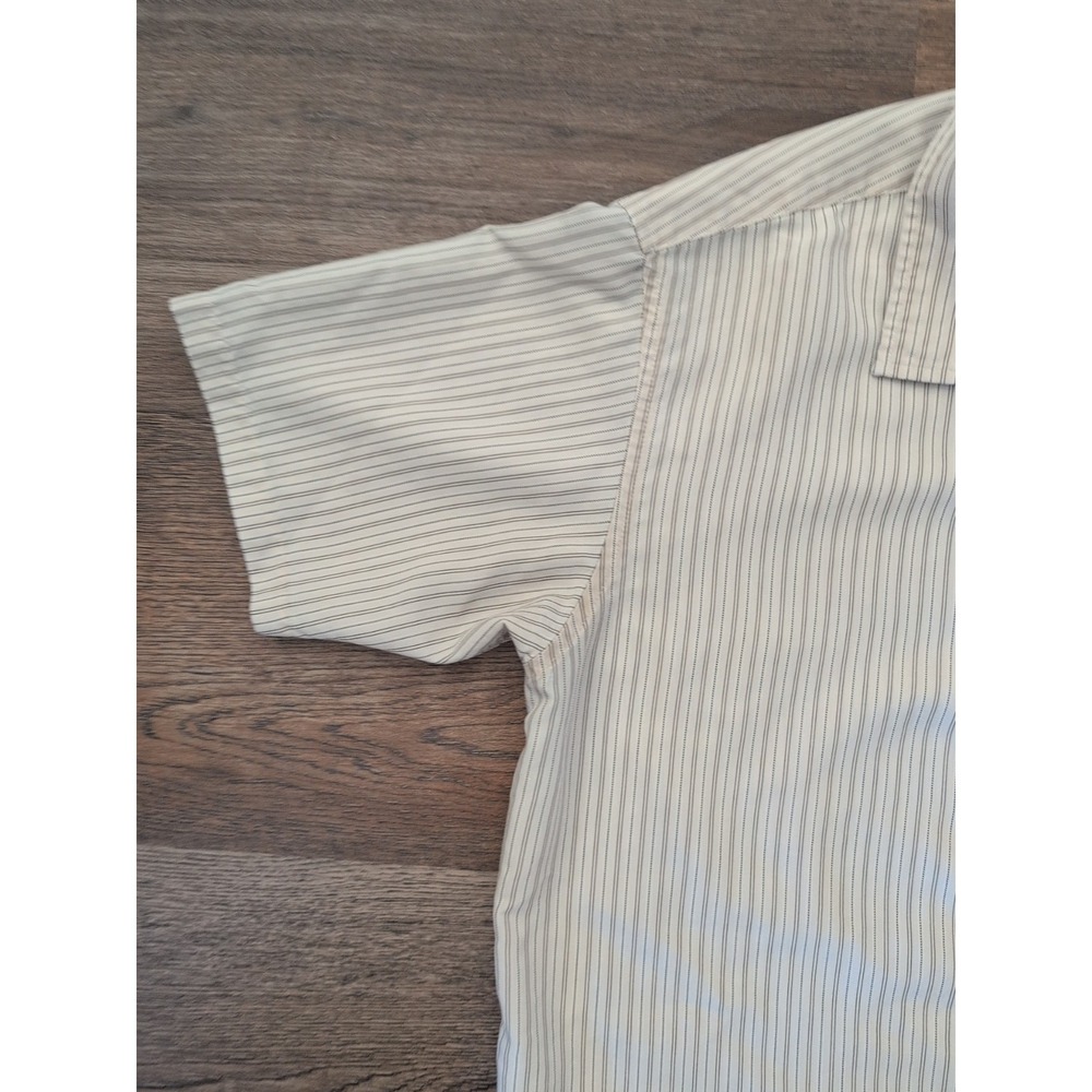 O'Neill Heritage Series Shirt Fit Small Tag; Med Ivory Black Striped Button Up - Picture 2 of 16